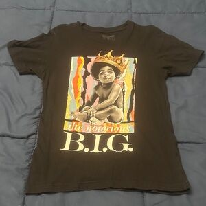 Black Graphic Tee with Notorious B.I.G. Design
